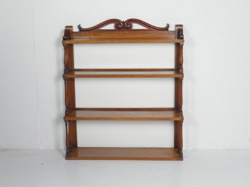 LIGHT MAHOGANY WALL SHELVES - ADDITIONAL PHOTO 4