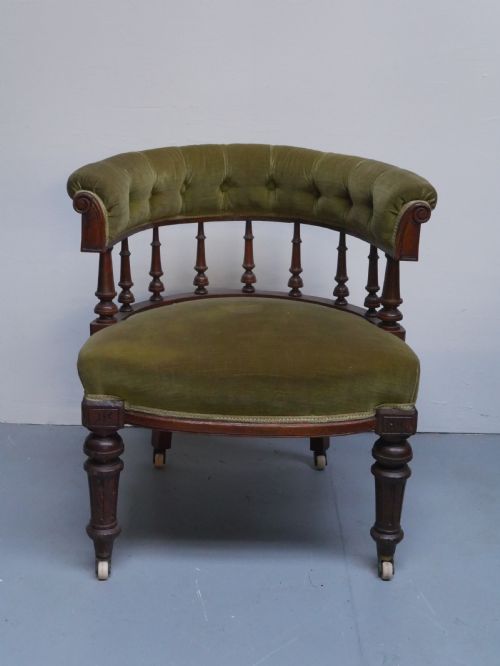 19thc captains desk armchair - CATEGORY: ANTIQUE CHAIRS - DATED 1880