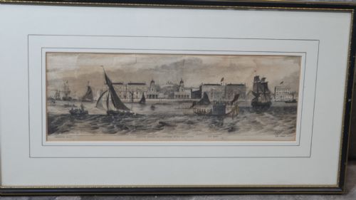 SET 5 NAVAL ENGRAVINGS LONDON DOCKS - ADDITIONAL PHOTO 7