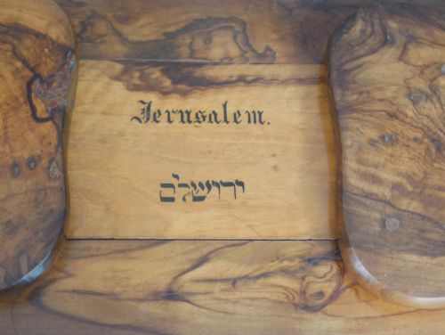 OLIVE WOOD EXTENDING BOOK SLIDE JERUSALEM - ADDITIONAL PHOTO 1