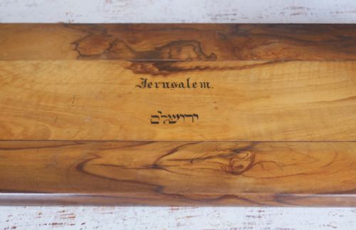 OLIVE WOOD EXTENDING BOOK SLIDE JERUSALEM - ADDITIONAL PHOTO 7