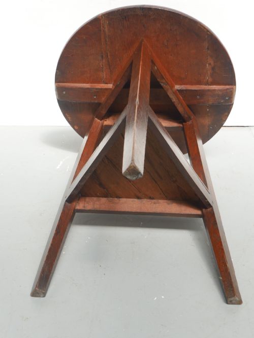 GEORGIAN OAK CRICKET TABLE - ADDITIONAL PHOTO 9