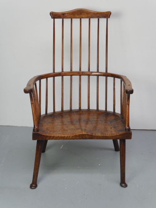 georgian ash primitive windsor armchair - CATEGORY: ANTIQUE CHAIRS - DATED 18TH CENTURY