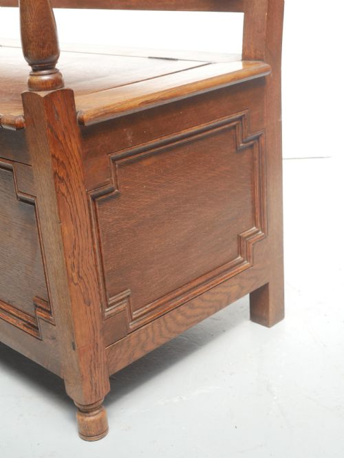 OAK HALL SEAT BENCH - ADDITIONAL PHOTO 4