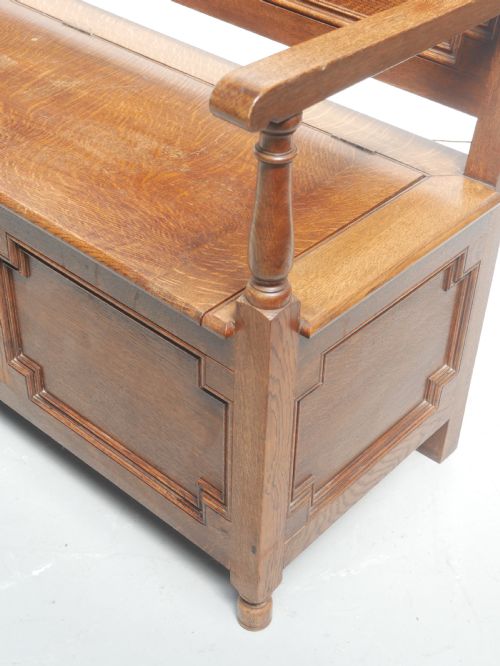 OAK HALL SEAT BENCH - ADDITIONAL PHOTO 5