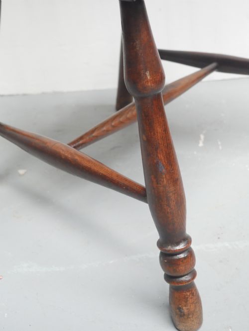 ENGLISH 19THC WINDSOR ARMCHAIR - ADDITIONAL PHOTO 9