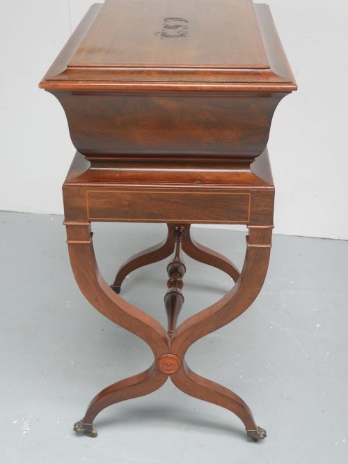 FRENCH ROSEWOOD BOX ON STAND LESAGE - ADDITIONAL PHOTO 5