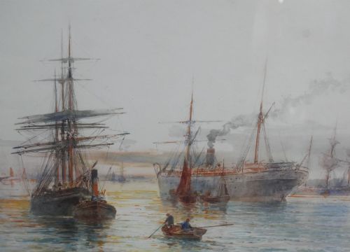PAINTING LEAVING PORT AT DUBLIN BAY - ADDITIONAL PHOTO 1