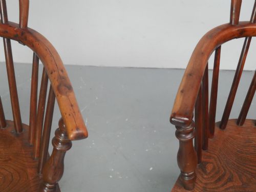 PAIR YEW ELM WINDSOR ARMCHAIRS - ADDITIONAL PHOTO 1