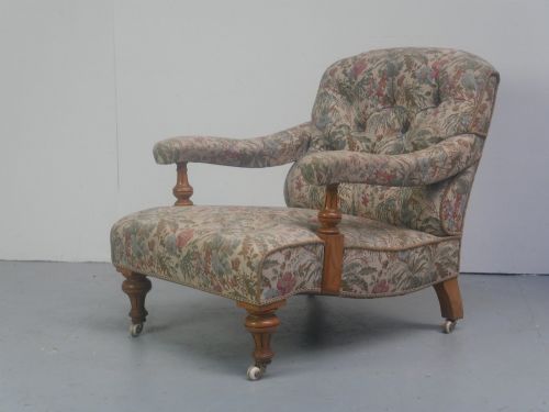SCOTTISH 19THC HOWARD STYLE ARMCHAIR