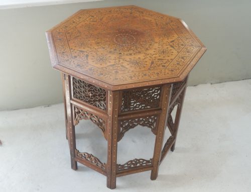 INDIAN HOSHIAPUR OCTAGONAL TABLE - ADDITIONAL PHOTO 9