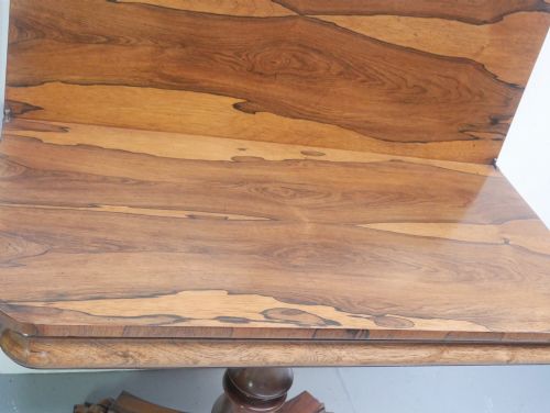 PAIR ENGLISH ROSEWOOD FOLD OVER TEA TABLES - ADDITIONAL PHOTO 2