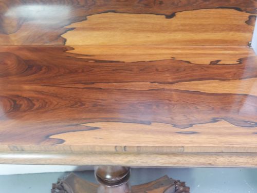 PAIR ENGLISH ROSEWOOD FOLD OVER TEA TABLES - ADDITIONAL PHOTO 3