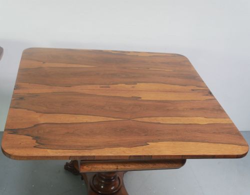 PAIR ENGLISH ROSEWOOD FOLD OVER TEA TABLES - ADDITIONAL PHOTO 8