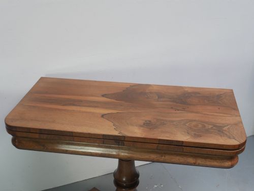 PAIR ENGLISH ROSEWOOD FOLD OVER TEA TABLES - ADDITIONAL PHOTO 11