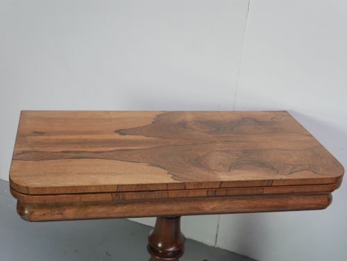 PAIR ENGLISH ROSEWOOD FOLD OVER TEA TABLES - ADDITIONAL PHOTO 13