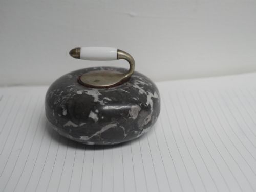 SMALL CURLING STONE PAPERWEIGHT - ADDITIONAL PHOTO 1