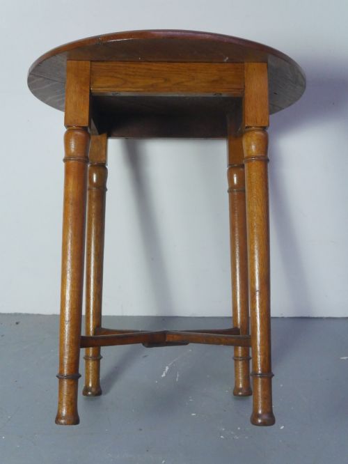 1920S OAK LAMP TABLE - ADDITIONAL PHOTO 7
