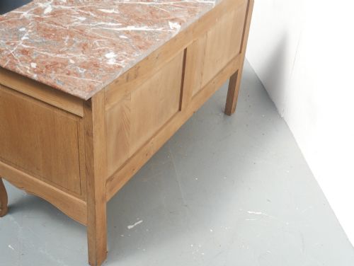 FRENCH OAK CHEST MARBLE TOP - ADDITIONAL PHOTO 4