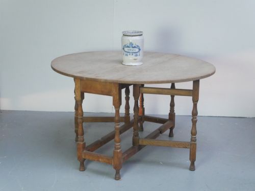 OAK GATELEG TABLE STAMPED HEALS