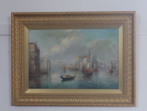 19THC OIL PAINTING GRAND CANAL VENICE - ADDITIONAL PHOTO 8