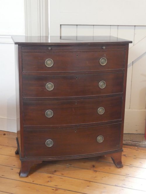 NEAT SCOTTISH BOW CHEST OF DRAWERS