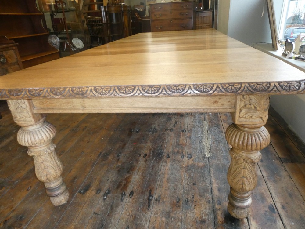 Large 19thc Oak Extending Table by James Cawley