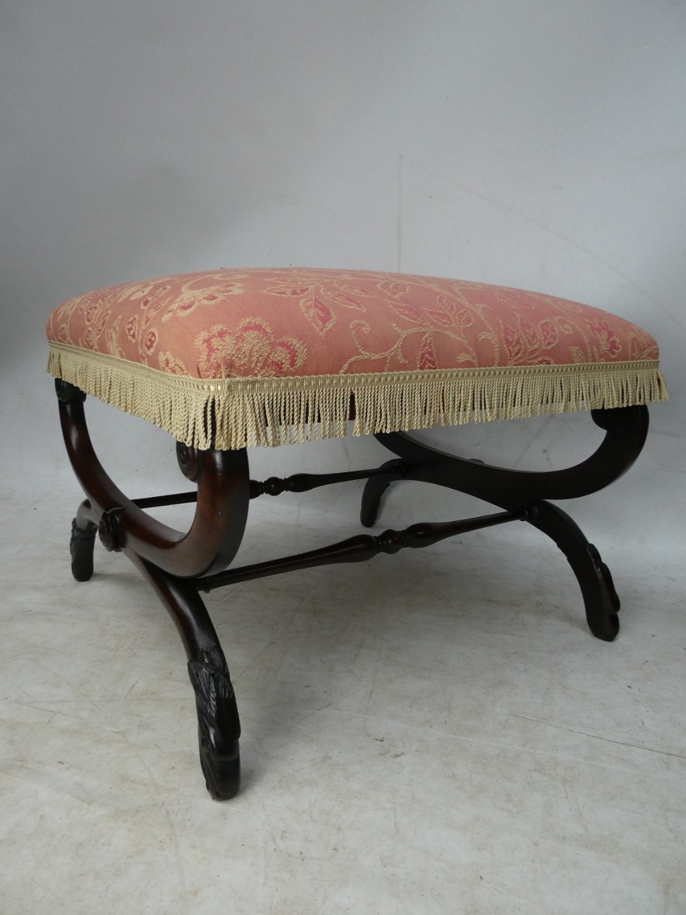 English early 19thC Stool by Miles & Edwards, London
