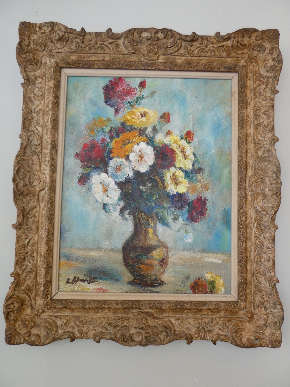 Oil Painting Vase of Flowers