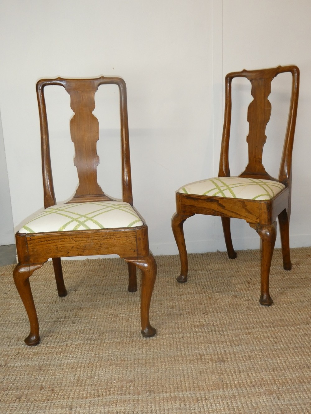 Pair Early 18thC Oak Chairs