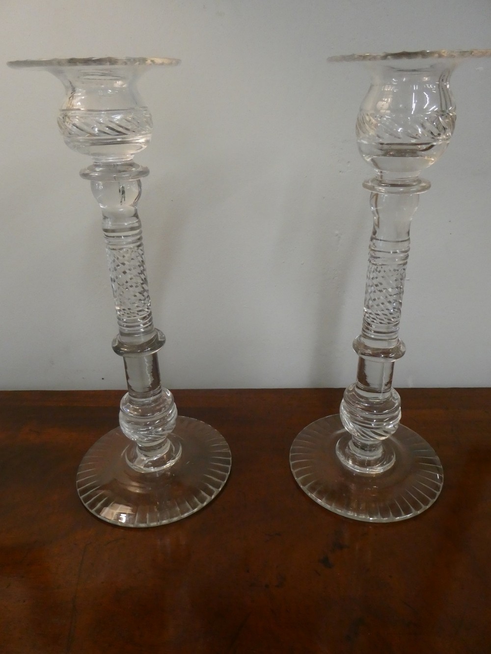 Pair Mid 19thC Candlesticks