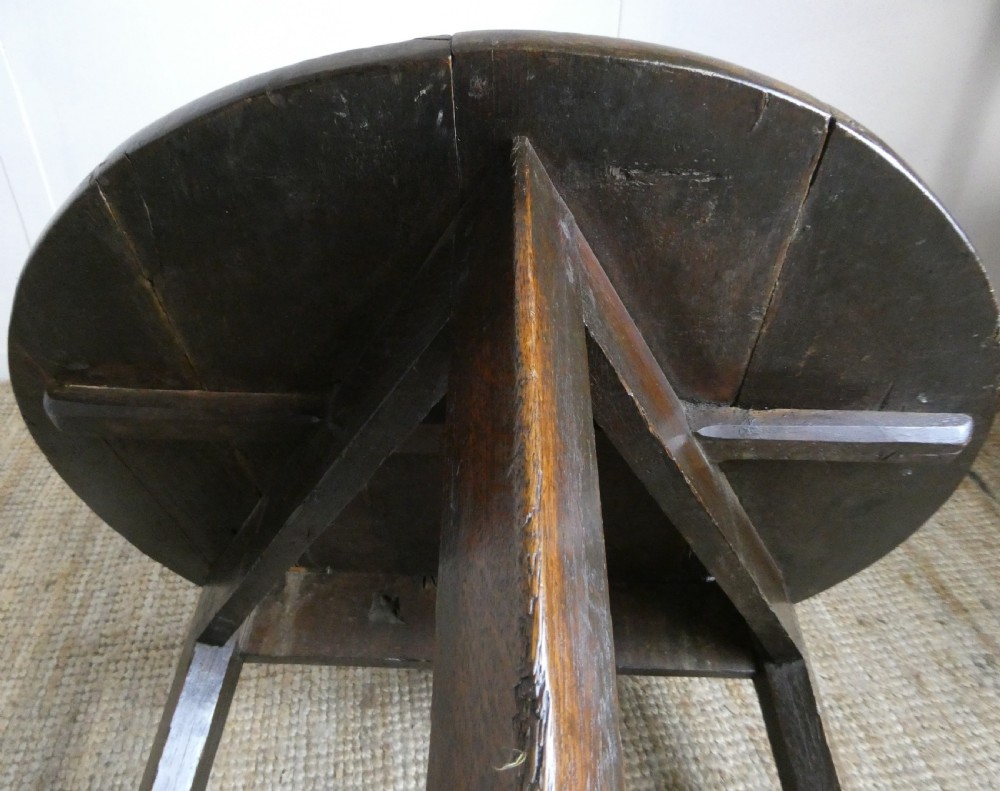 18th Century Oak Cricket Table View VII