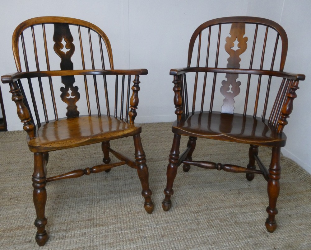Matched Pair 19thC  Windsor Chairs