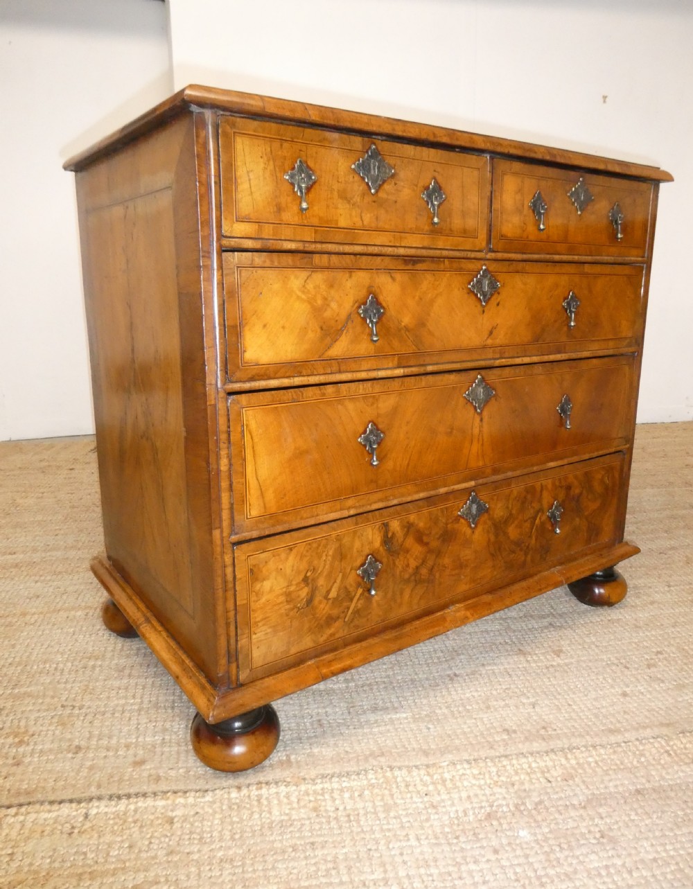 Neat Queen Anne Walnut Chest of Drawers