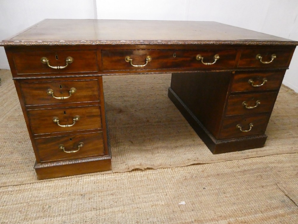 Large 1900s Partners Writing Desk
