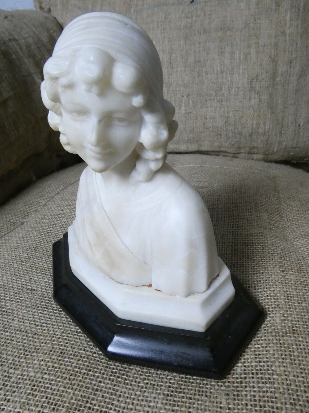 1920's  Marble Bust of a Girl