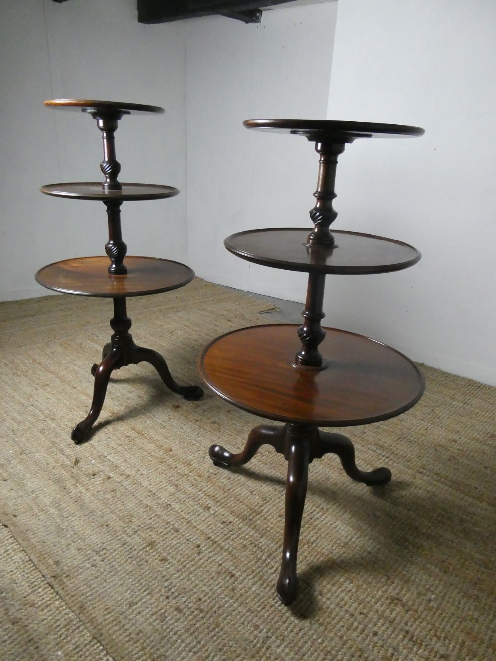 Matched Pair 18thC Dumb Waiters