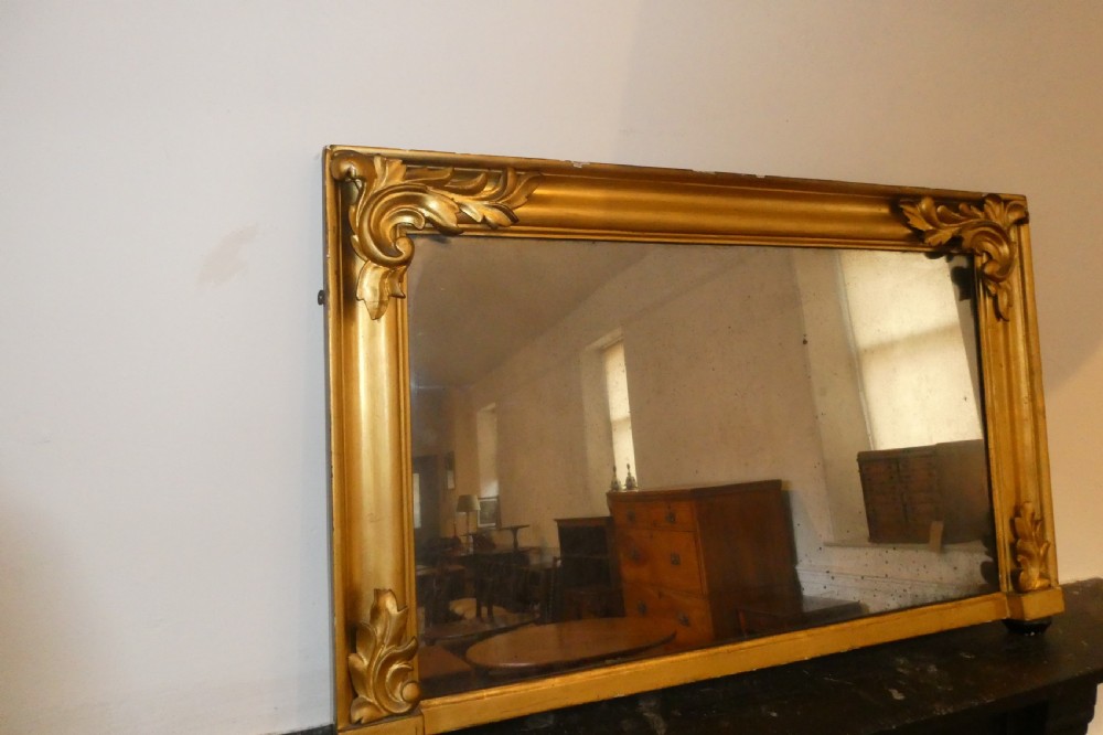 19th Century Gilt Overmantle Mirror