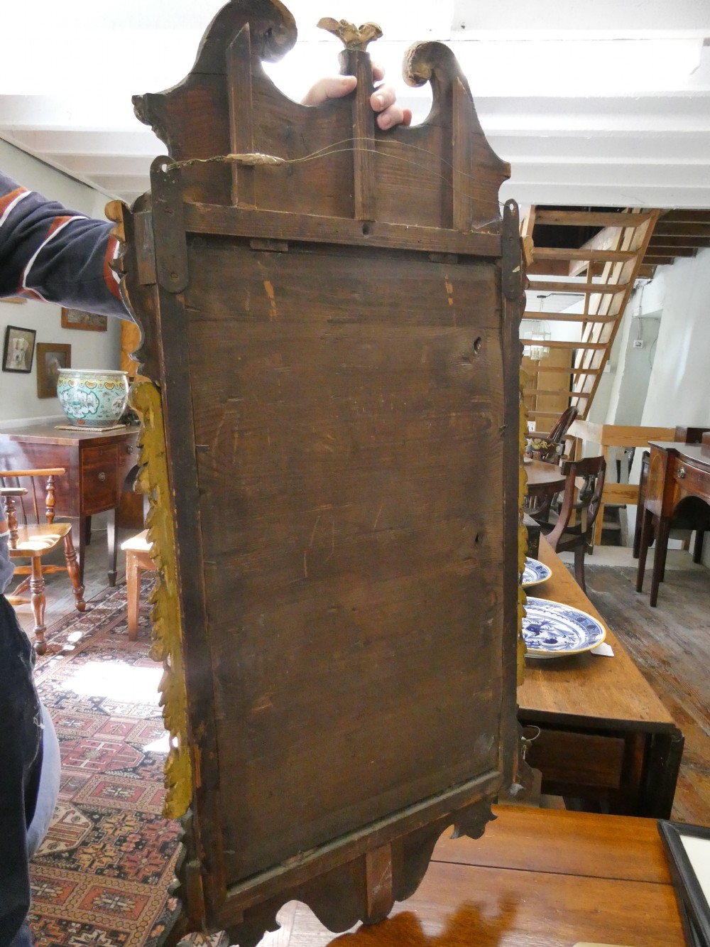 Georgian Mahogany & Gilt Mirror View VIII