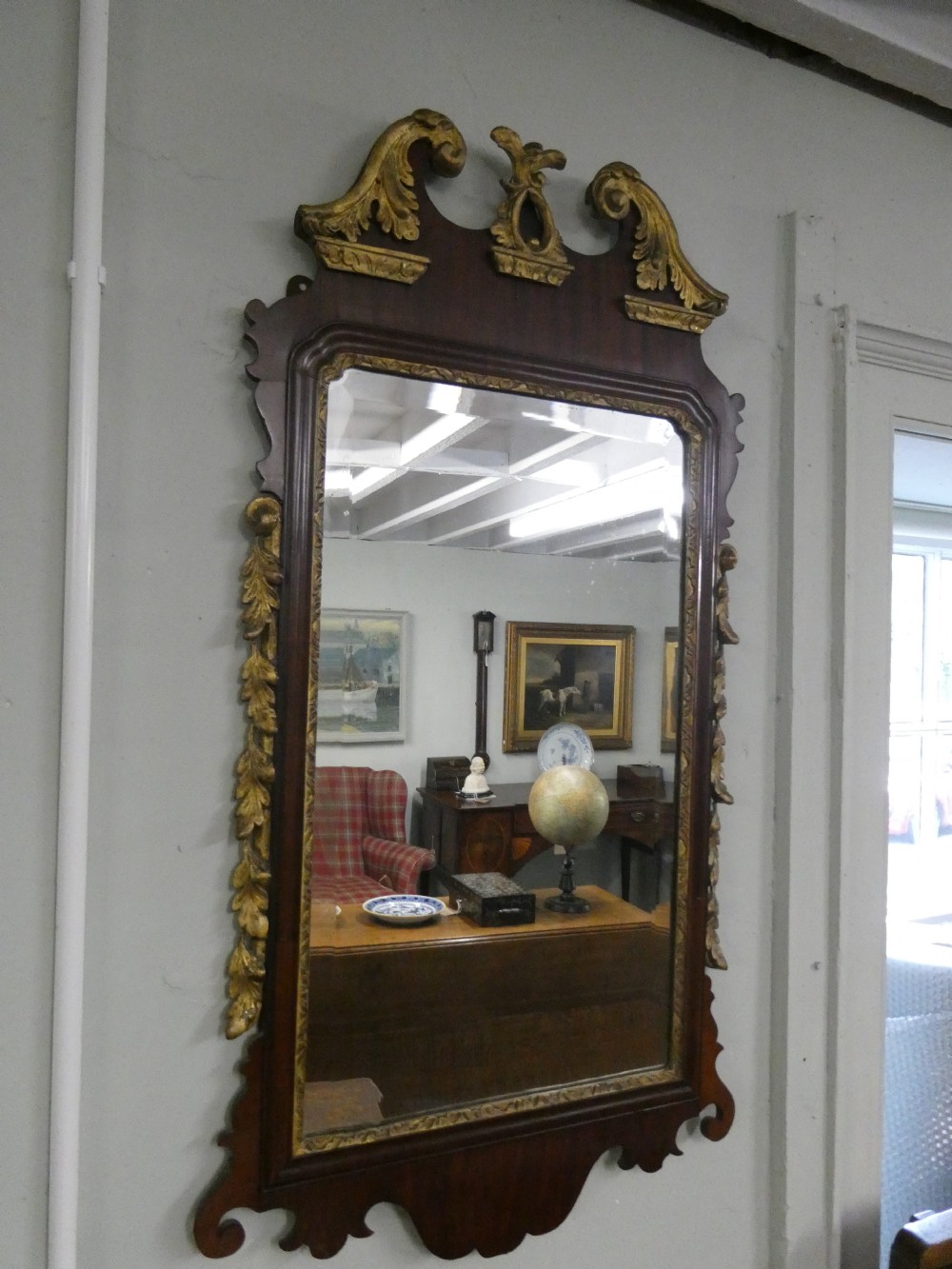 Georgian Mahogany & Gilt Mirror View IX