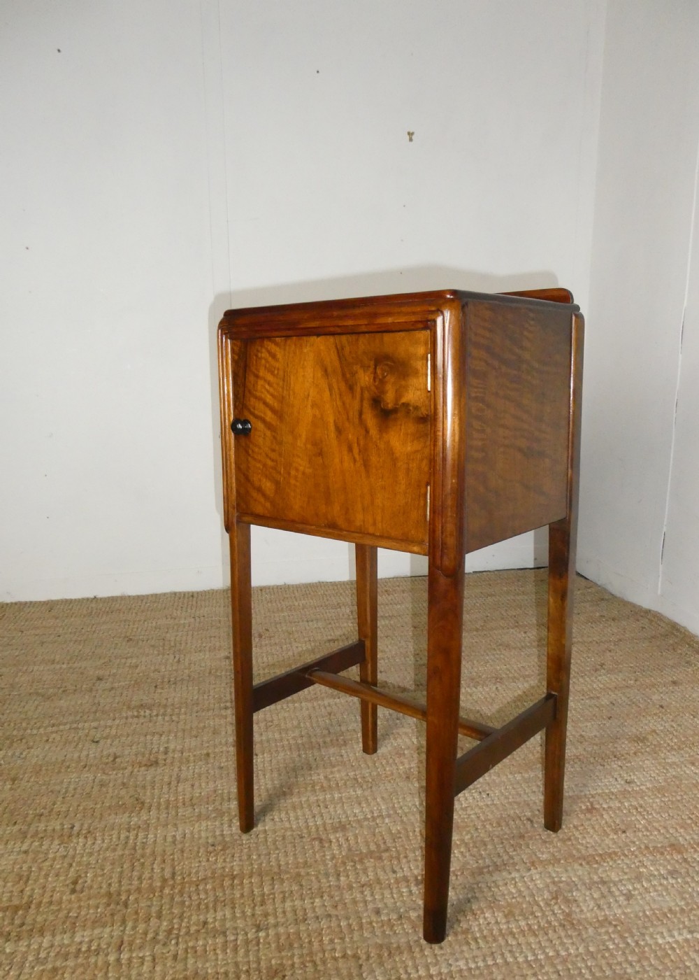Neat Walnut Bedside Cabinet
