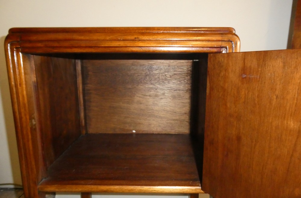 Neat Walnut Bedside Cabinet View VII