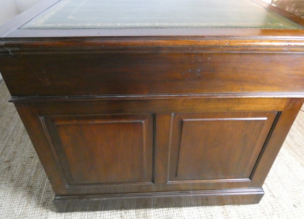 Large 3 Part Pedestal Kneehole Desk View IV