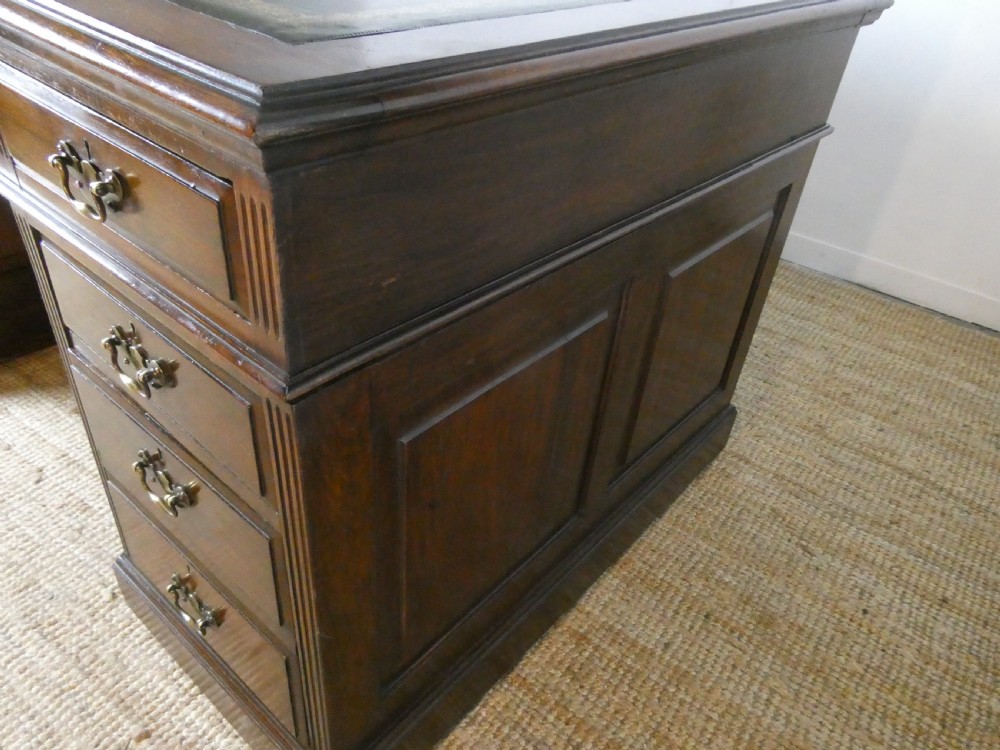 Large 3 Part Pedestal Kneehole Desk View VII