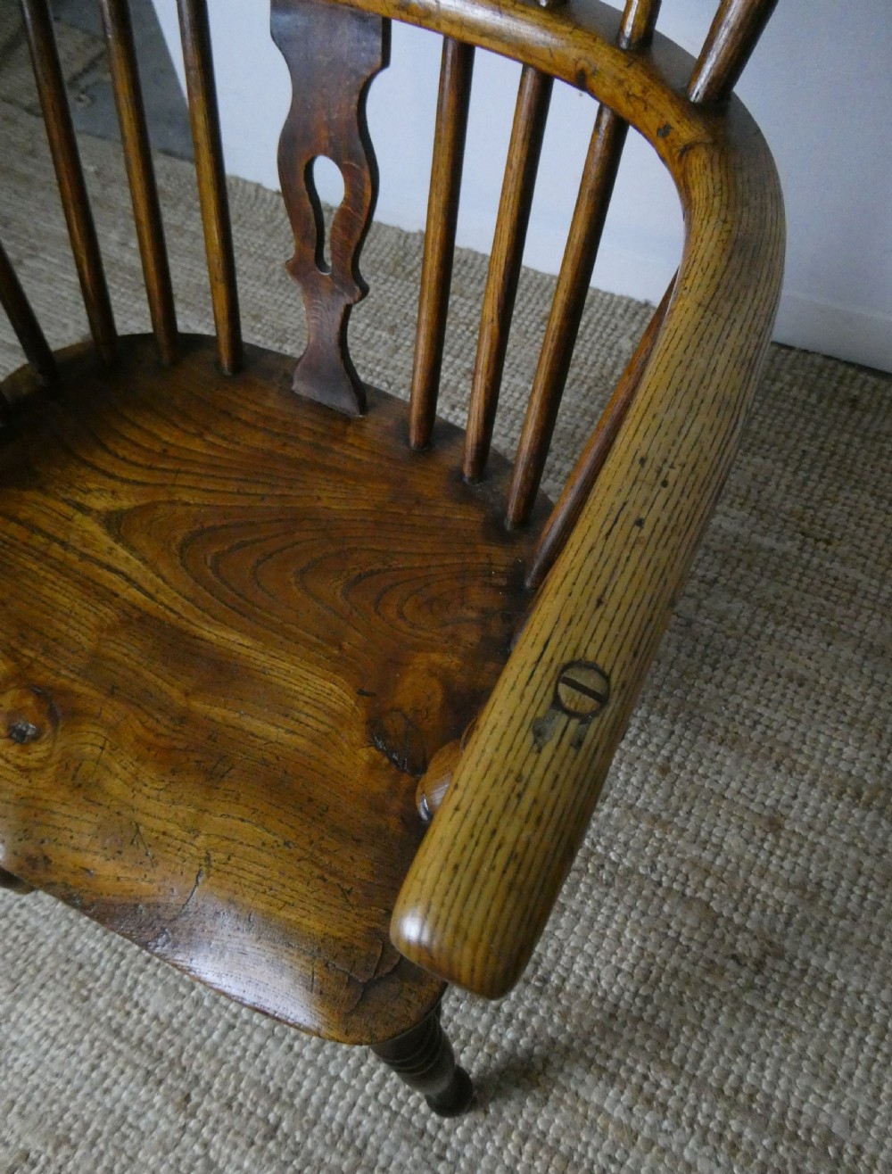 19thC Ash & Elm Windsor Chair View V