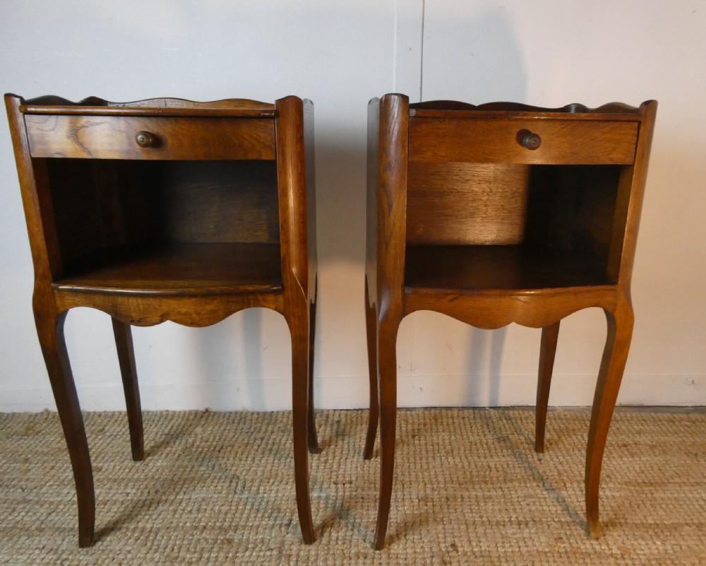 Pair Oak Bedside Cabinets View XII