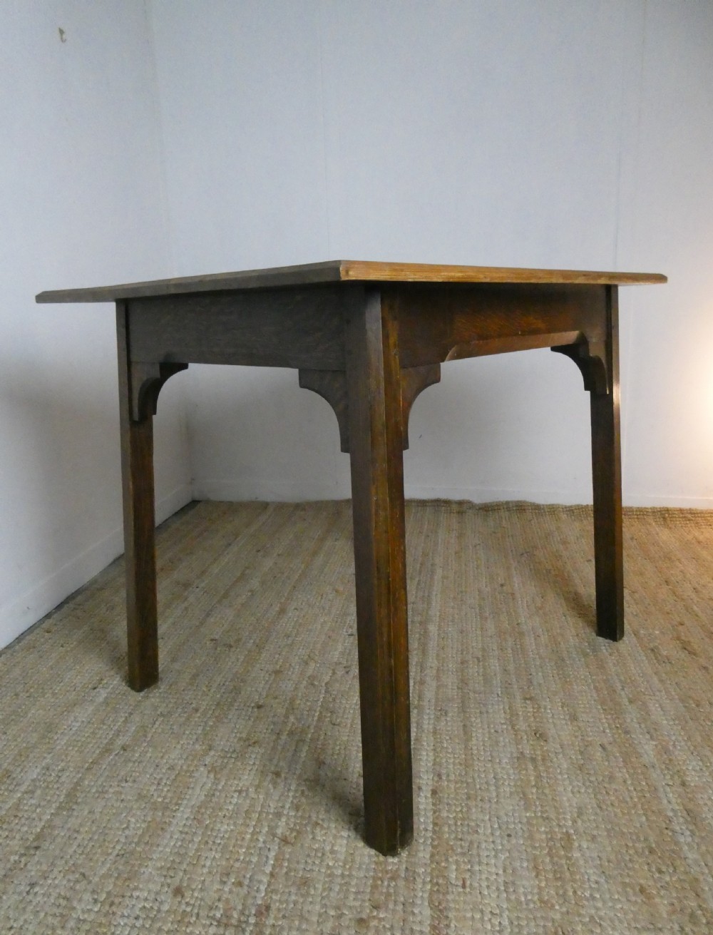 Early 20thC Arts & Crafts Oak Table View II