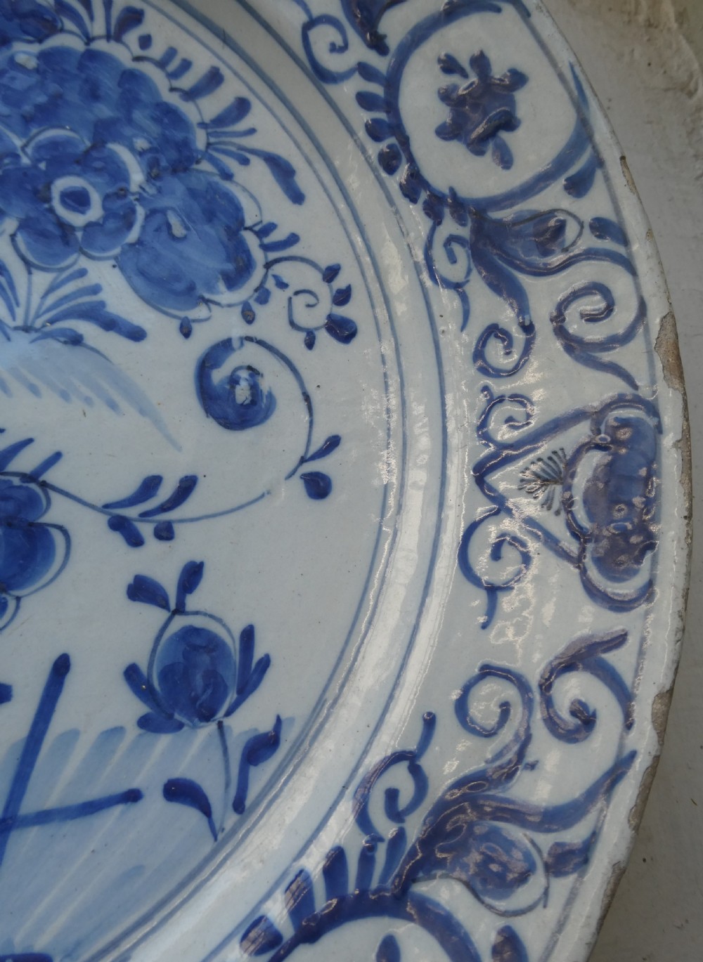 Pair 18thC Dutch Delft Chargers View VII