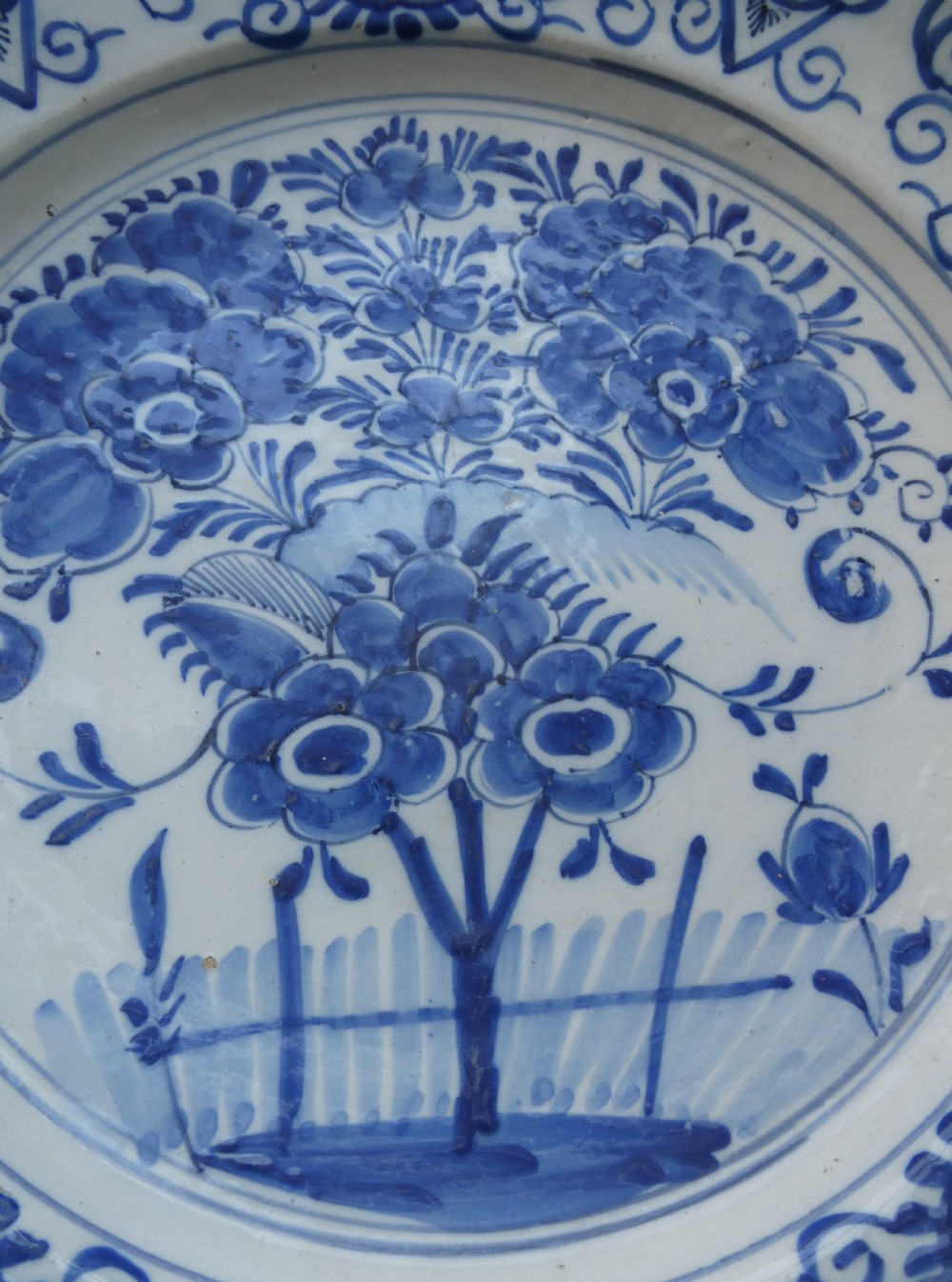 Pair 18thC Dutch Delft Chargers View VIII