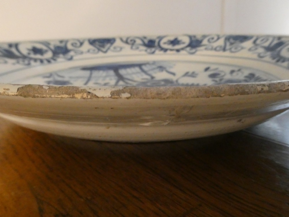 Pair 18thC Dutch Delft Chargers View IX